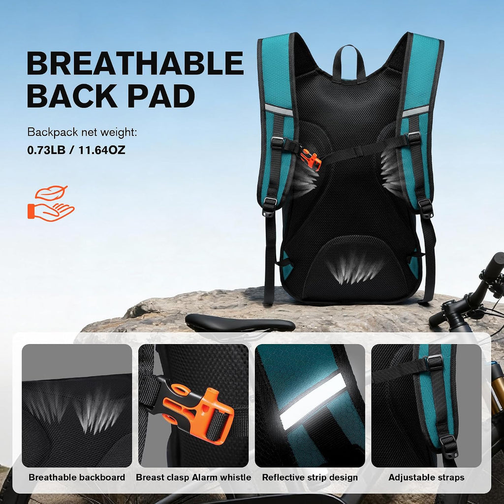 Ultra-Light Soft Hiking Daypack With Cushioned Breathable Back Panel