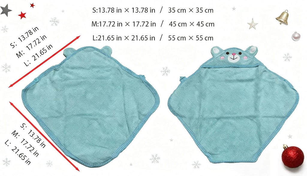 Dog Hooded Bathrobe Towel Fast Drying Absorbent Bath Warm Blanket