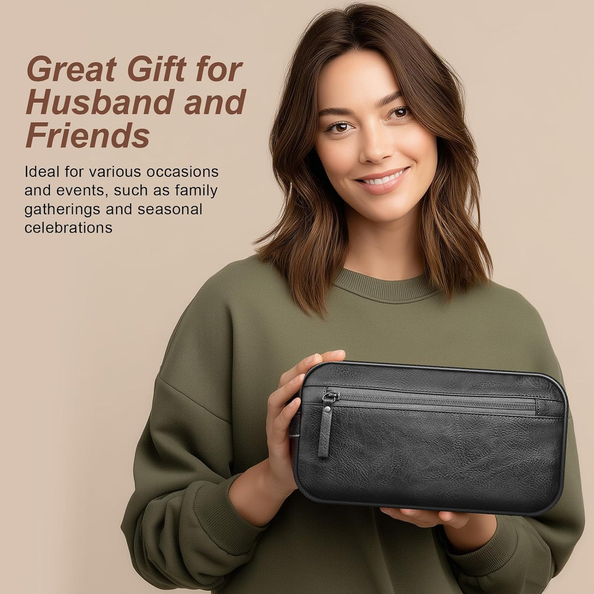 Travel Toiletry Bag for Men and Women, Black