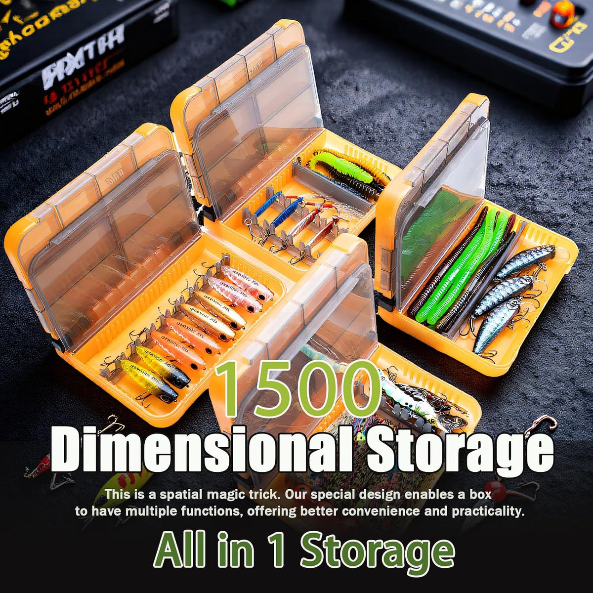 5 Pack Mini Plastic Tackle Boxes, Waterproof Fishing Gear Organizer for Lures, Hooks, Baits