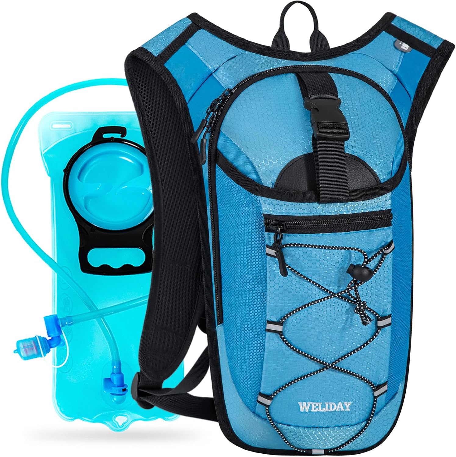 Hydration Backpack with Leak Proof Water Bladder, Lightweight Hydro Water Daypack for Rave, Cycling, Running, Hiking, Climbing