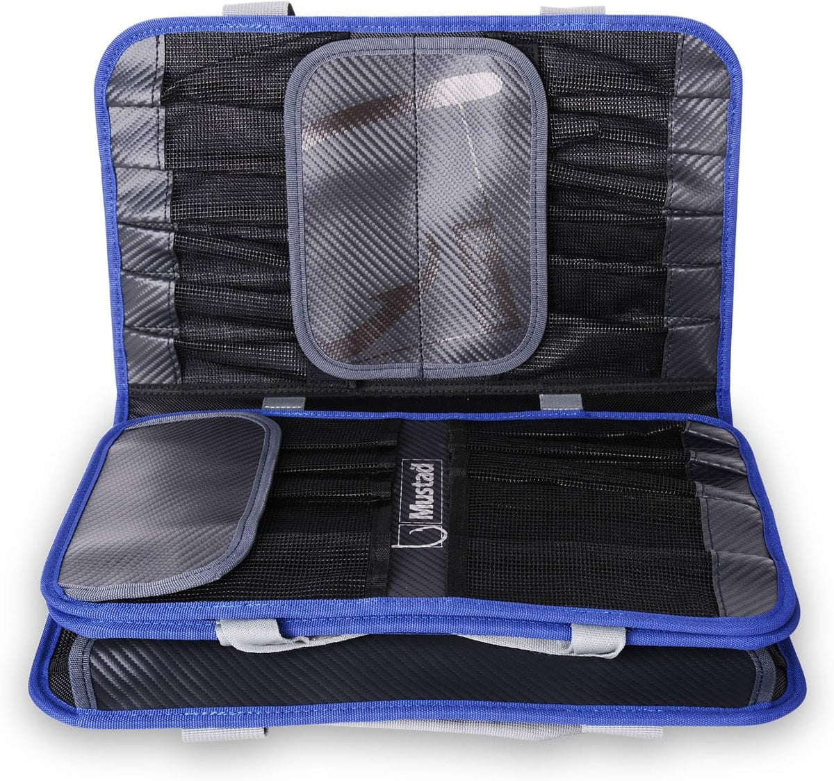Mustad Jig Bag, Water-Resistant, 500D Tarpaulin, Dedicated Jig Slots with Mesh Panels
