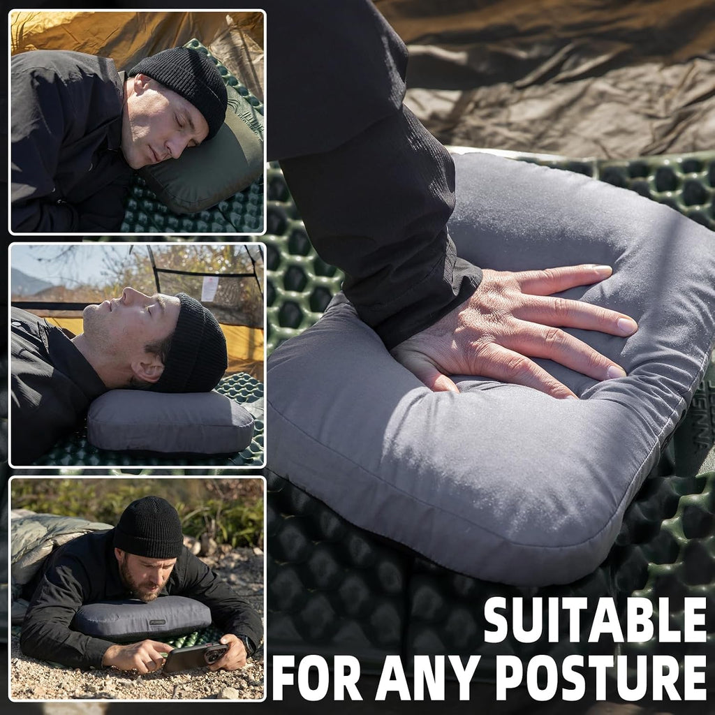 BISINNA Camping Memory Foam Pillow Backpacking Pillow with Removable Cover