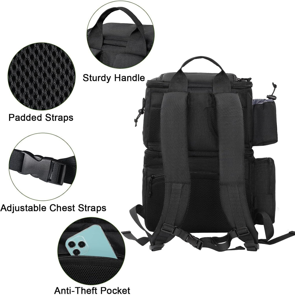 MATEIN Fishing Backpack, Tackle Storage Bag with Rod Holders & Cooler