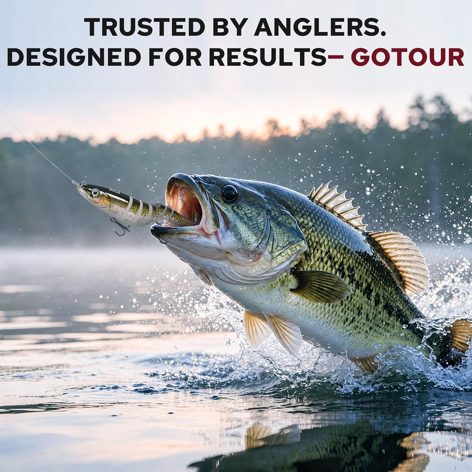 GOTOUR Jointed Swimbaits, Easy Catch Fishing Lures for Bass Trout Crappie