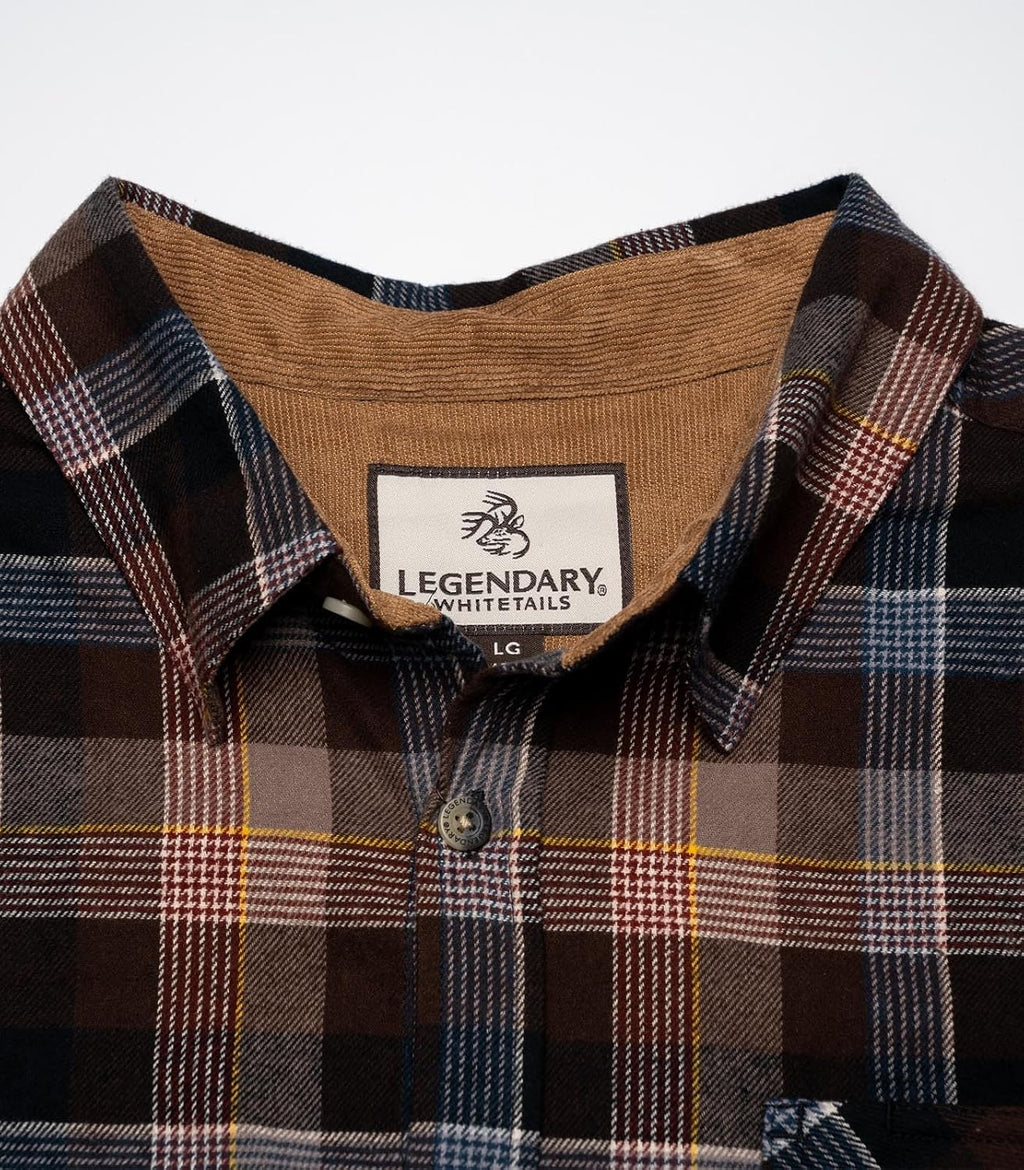 Legendary Whitetails Mens Flannel Long Sleeve Button Down 100% Cotton Shirt