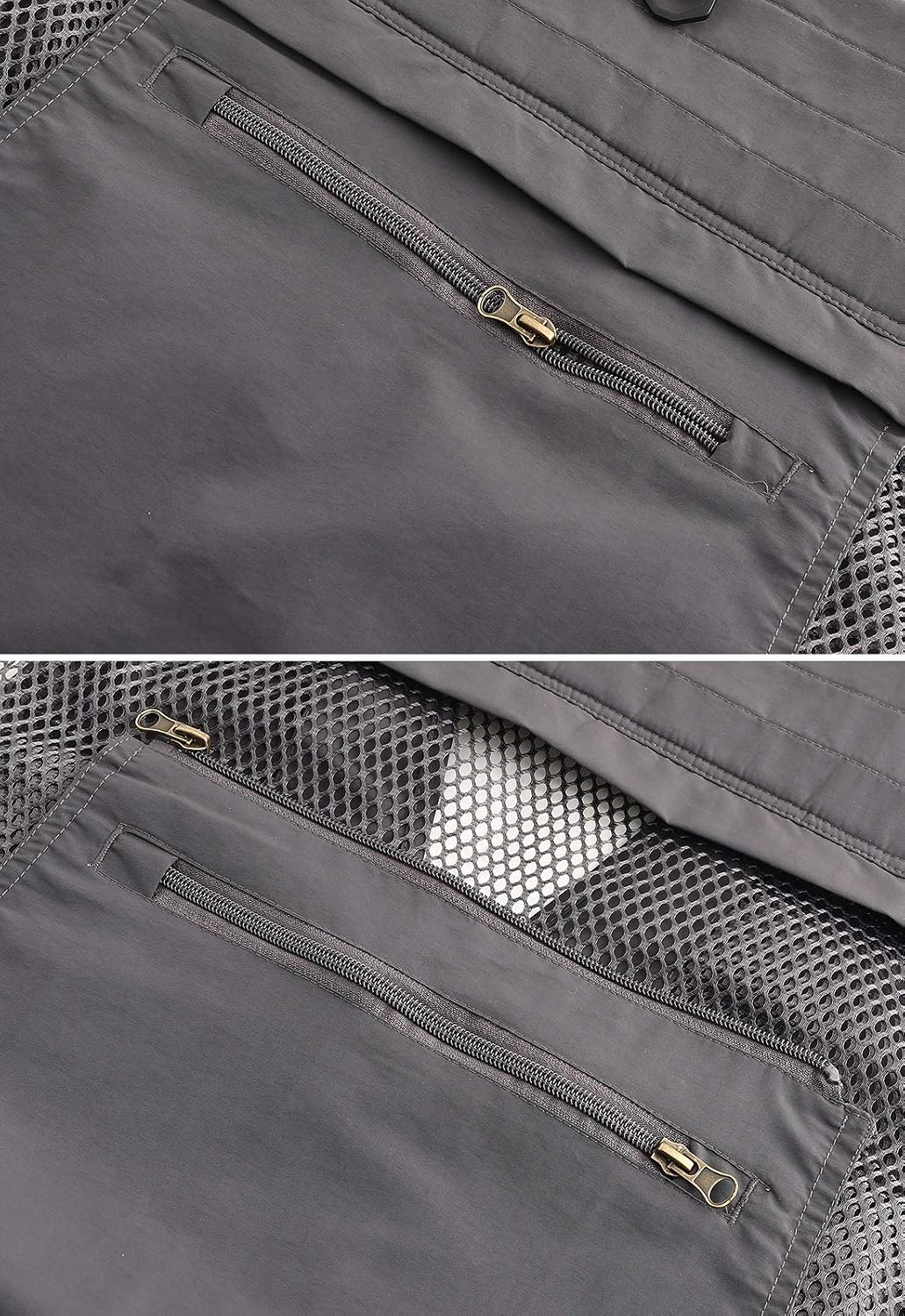 Hbufnha Outdoor Fishing Hunting Vest Multi Pockets Work Cargo Jacket