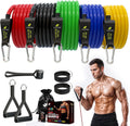 Resistance Bands with Handles 10–150 lbs, Home Gym Exercise Bands Set