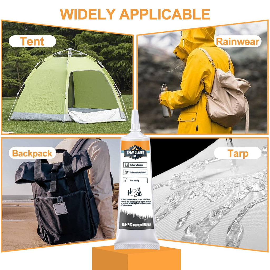 Tent Seam Sealer 120ml, No Sew Solution Waterproof Fast Cure ﻿