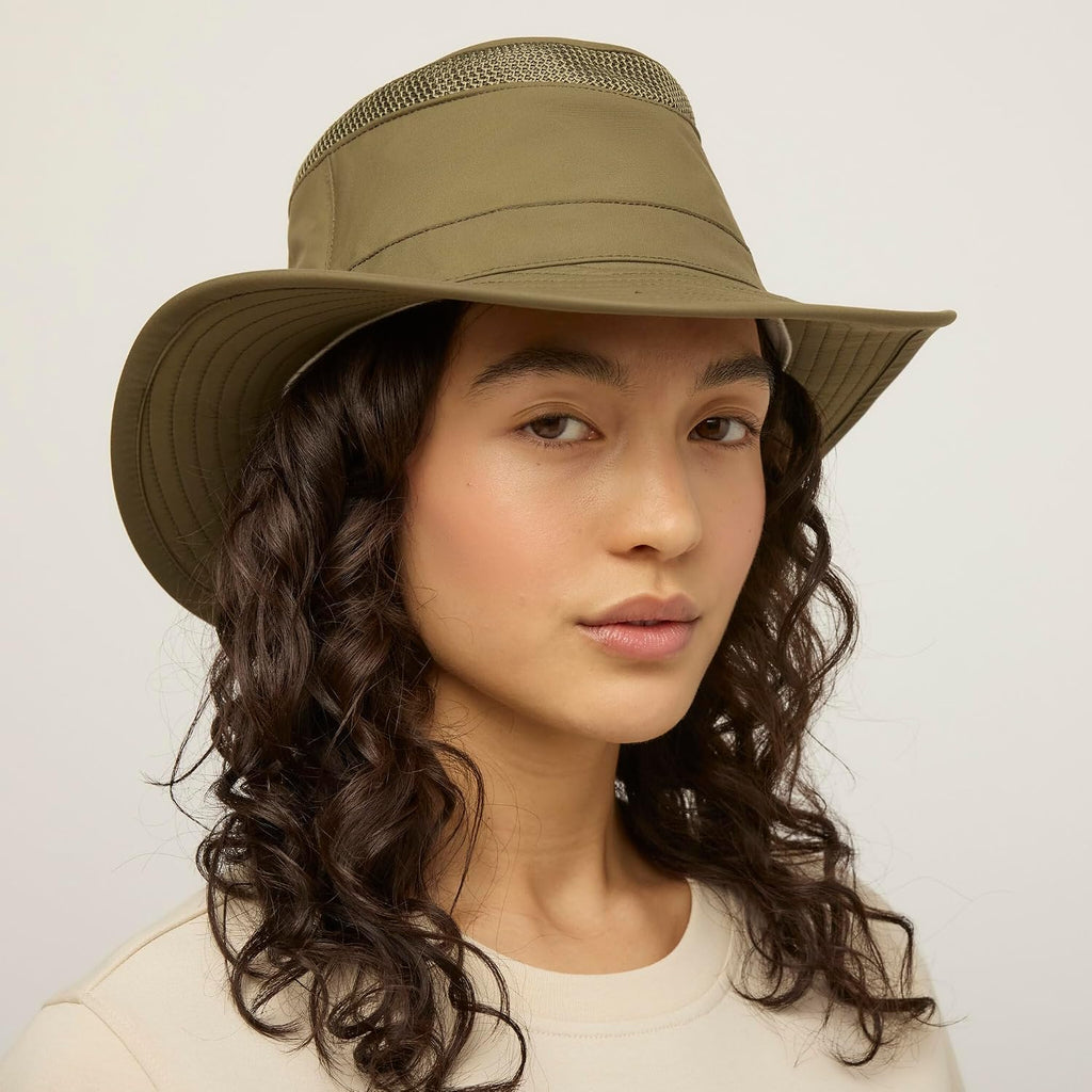 Tilley Womens Ltm5 Airflo Medium Brim Recycled Sun Hat, Olive, 7.75 US