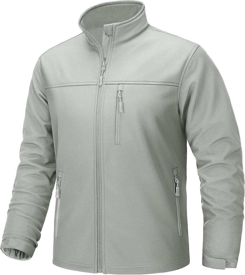 TACVASEN Mens Lightweight Softshell Jacket Fleece Waterproof Windbreaker