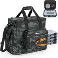 KastKing BaitSpace Tackle Bag with Removable Bait Binder, 4 Tackle Boxes