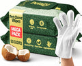 Petazy Pet Glove Wipes for Dogs & Cats - Paws, Ears & Butt Cleaning, 2x25pk