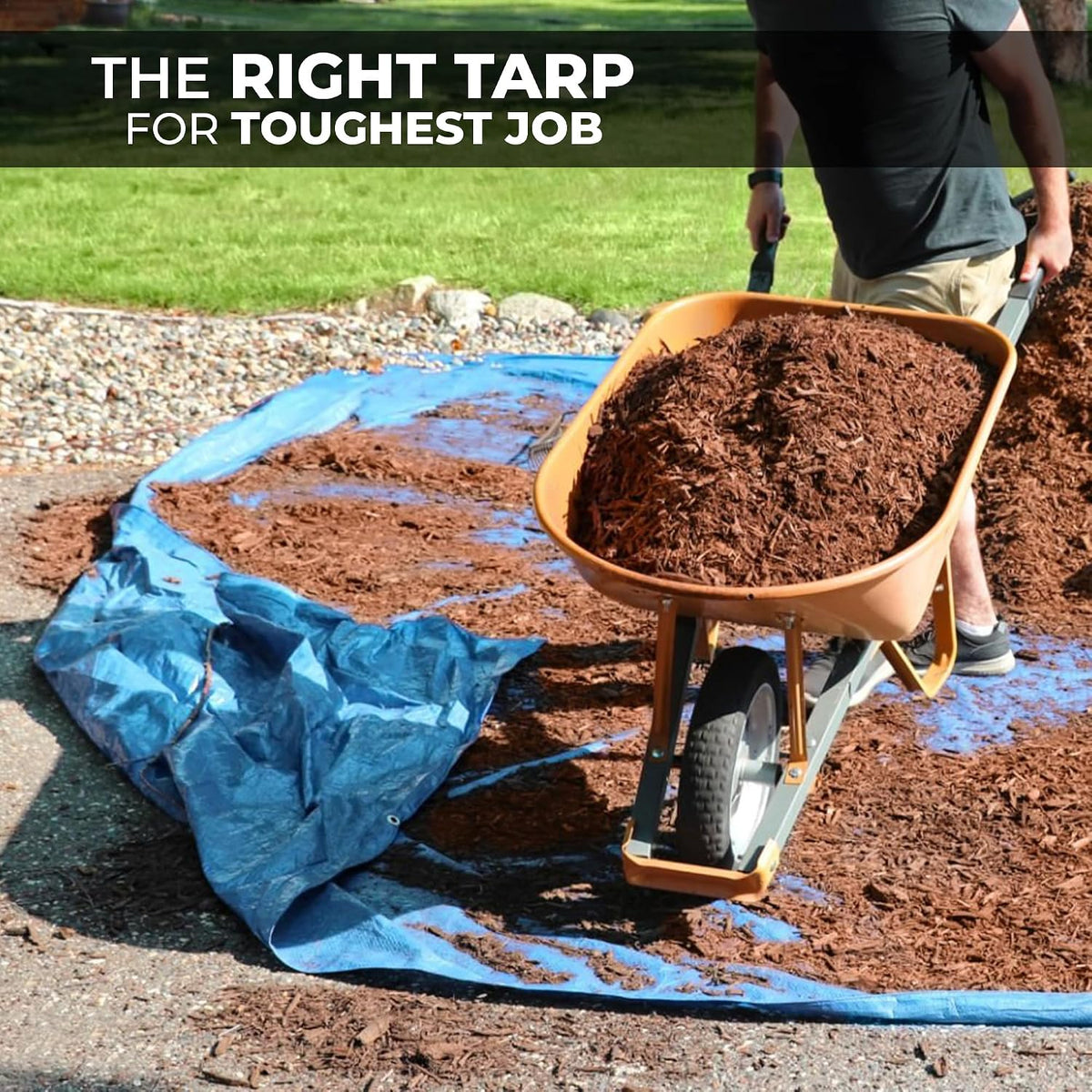 Tarps Heavy Duty Waterproof 20x30 ft, 12 mil Thick Tarp Cover with Grommets