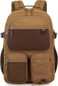 Lohol Water Resistant Backpack for School Travel College Travel, Large Bookbag with Mulitiple Pockets for Men and Women (Brown)