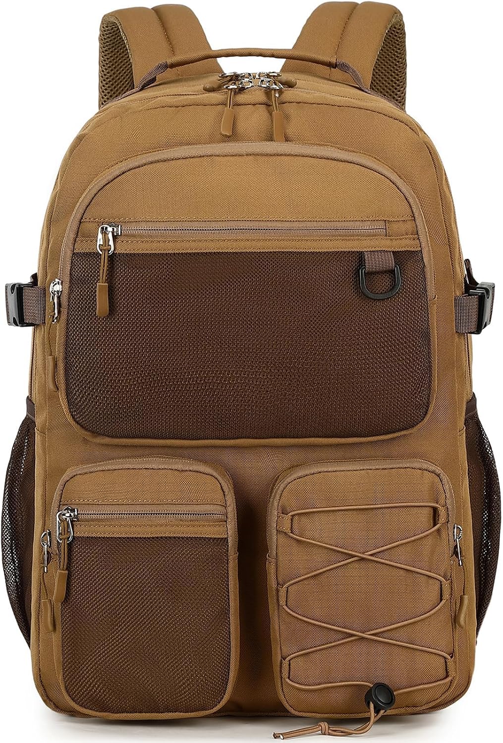 Lohol Water Resistant Backpack with Mulitiple Pockets for School Travel Outdoor College, 15.6 inch Laptop Bookbag for Girls and Women (Beige)