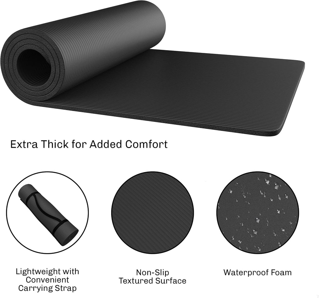 Foam Sleeping Pad - Lightweight Mat for Camping, Cots, Tents, Backpacking, and Yoga - Non-Slip and Waterproof with Handle by Wakeman