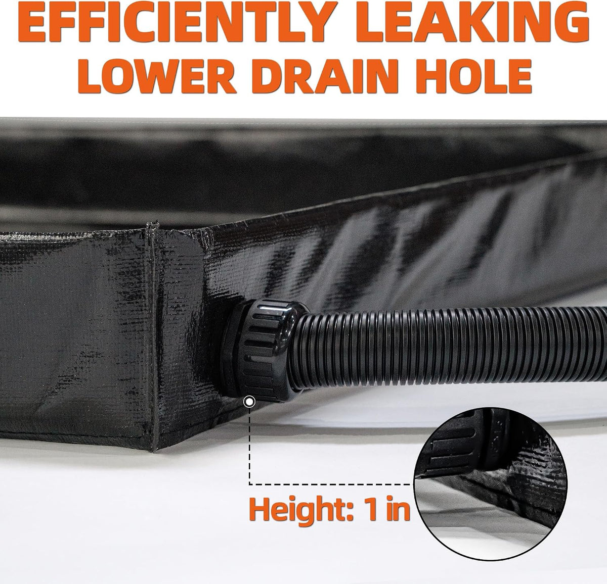ALL-TOP Shower Room Water Base, 41x41x5in Foldable Collapsible Shower Basin Pan w/Removable Drain Pipe, Universal Shower Tent Waterproof Mat w/Storage Bag