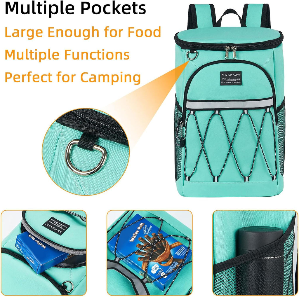 Backpack Cooler 42 Cans Insulated Leak Proof, Soft Lightweight Lunch Multifunctional Cooler Backpack Insulated Waterproof for Women Men