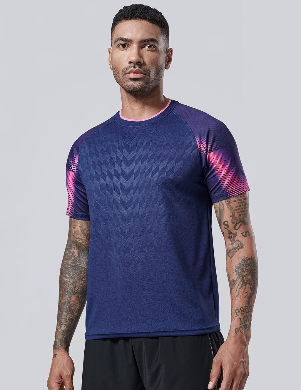 5 Pack Men’s Active Quick Dry Crew Neck T Shirts | Athletic Running Gym Workout Short Sleeve Tee Tops Bulk