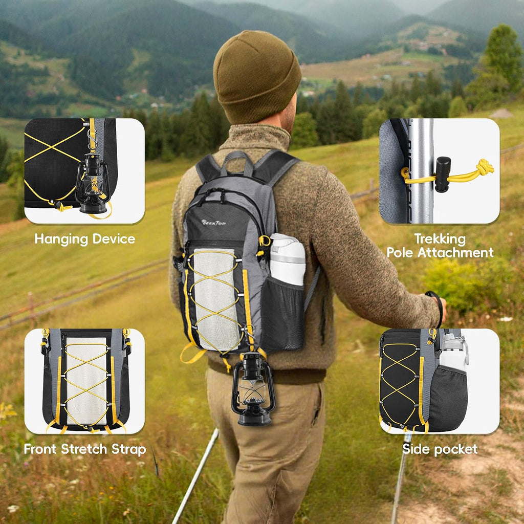 Seektop Packable Waterproof Hiking Backpack, 20L Lightweight Daypack