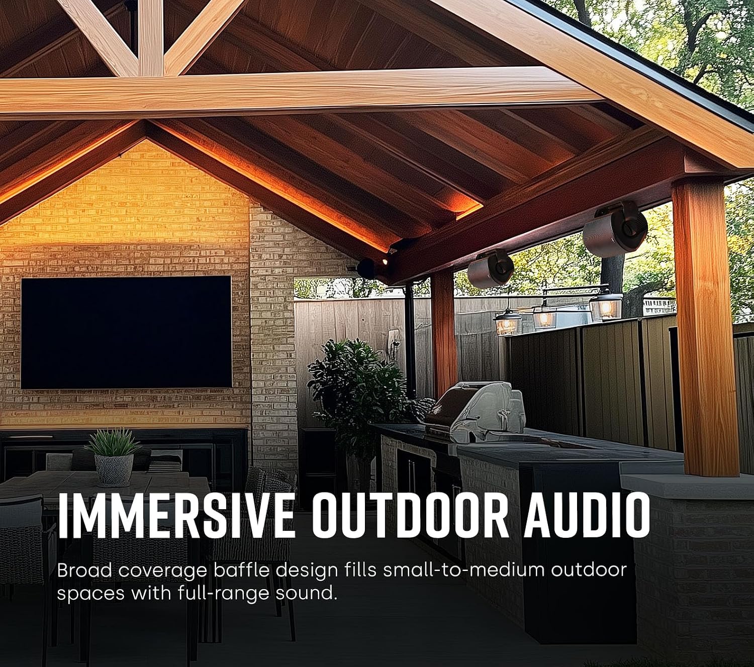 Polk Audio Atrium 4 Outdoor Speakers, Powerful Bass (Pair, Black)