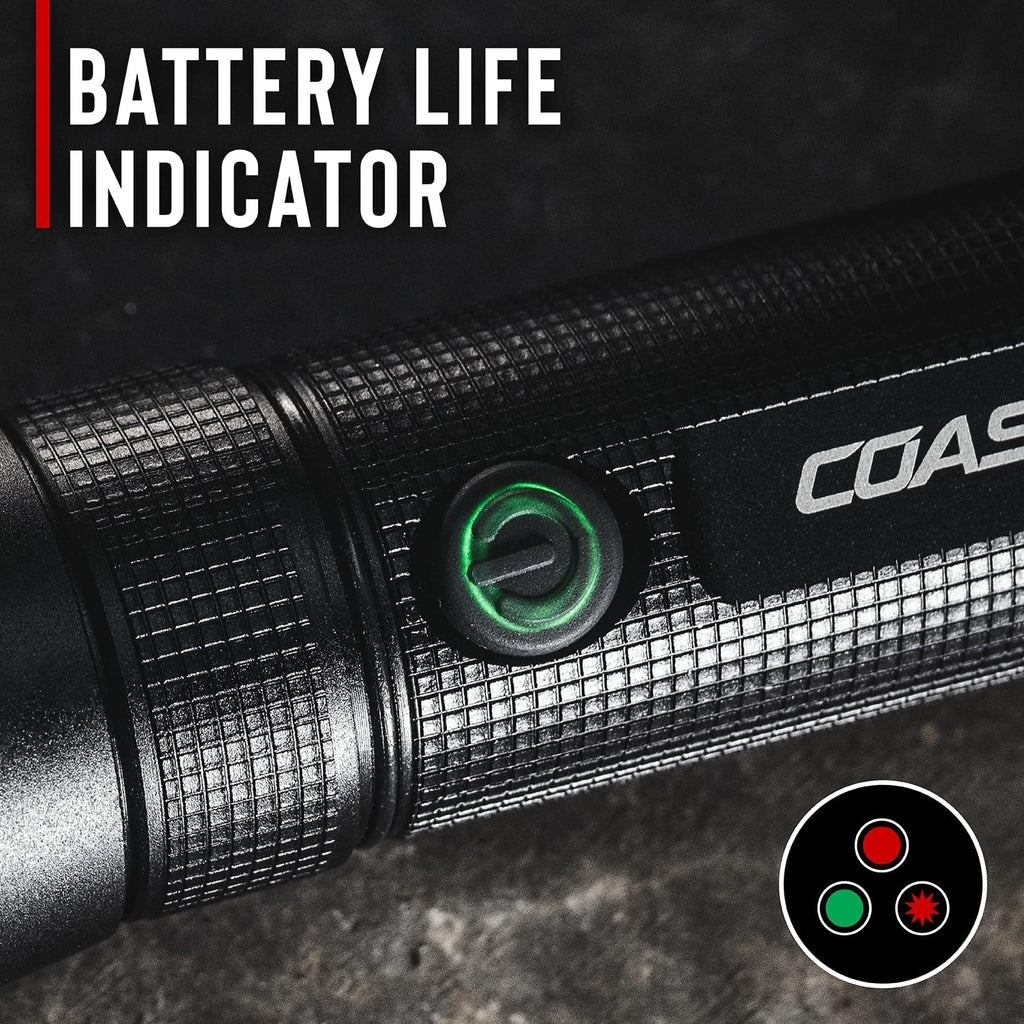Coast G60R 1000 Lumen Waterproof Rechargeable LED Flashlight, 2-Pack