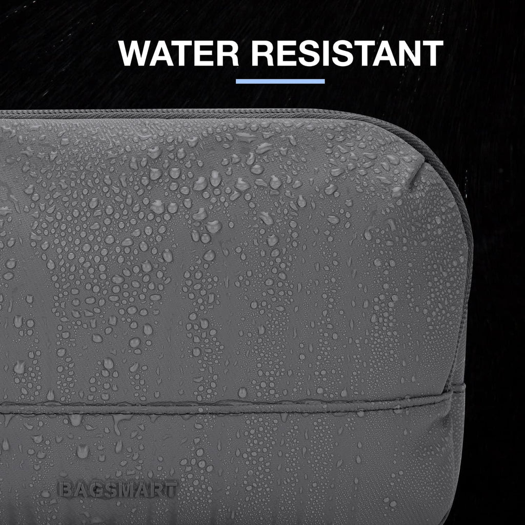 BAGSMART Travel Toiletry Bag for Men, Dopp Kit Water Resistant Shaving Bag for Toiletries Accessories, Grey-Medium