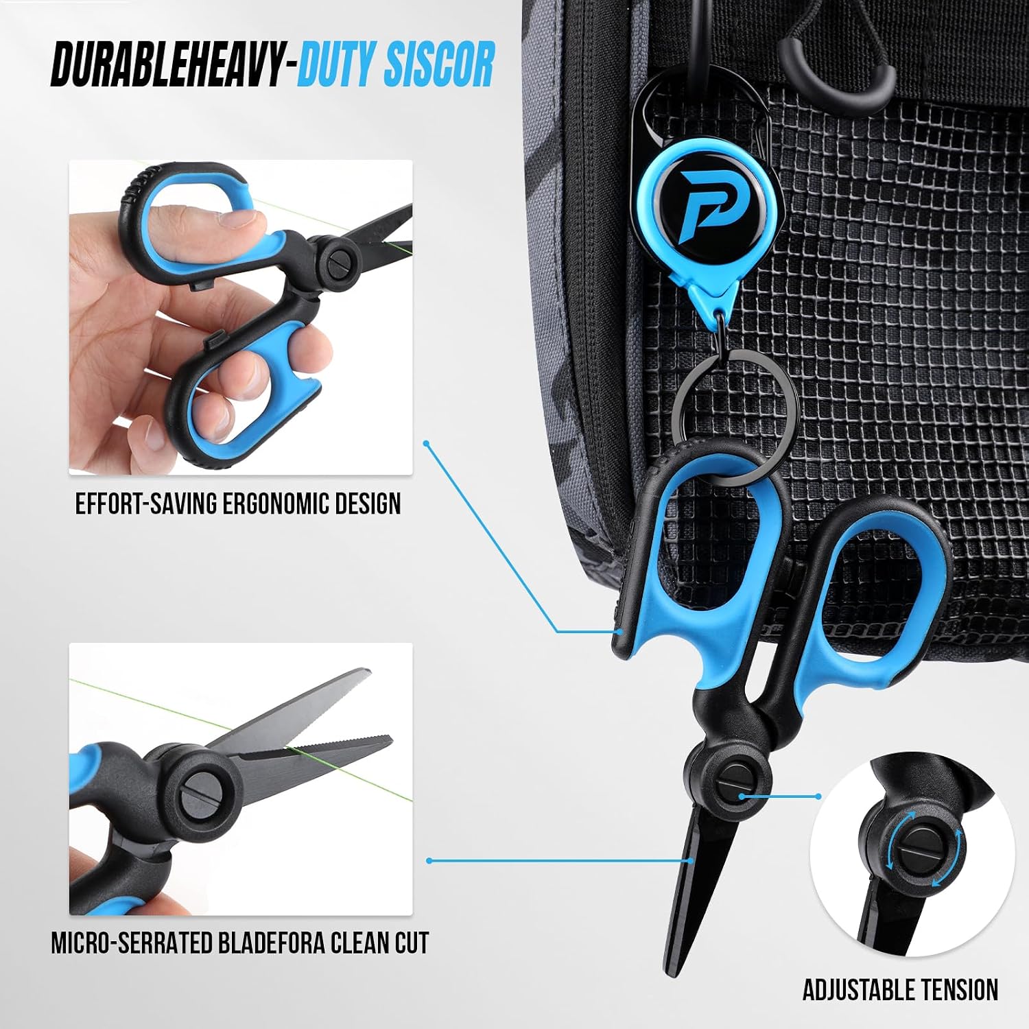 PLUSINNO 9PCS Fishing Gear, Fishing Tools with Tools Bag, Fishing Accessories, Corrosion Resistant Fishing Pliers Kit, Fishing Knife, Fish Lip Gripper, Fishing Scale, Towel, Fishing Gifts for Men