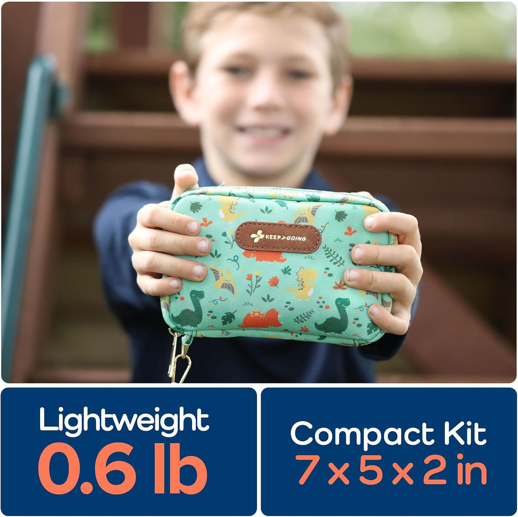 KeepGoing Travel First Aid Kit for Kids, 130 Pc. TSA-Approved Travel Size