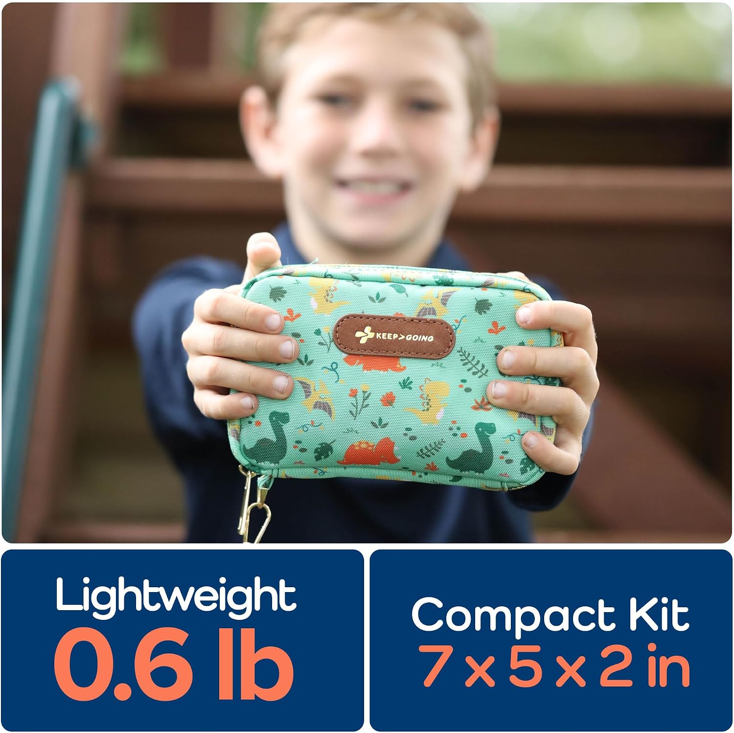 KeepGoing Travel First Aid Kit for Kids, 130 Pc. TSA-Approved Travel Size