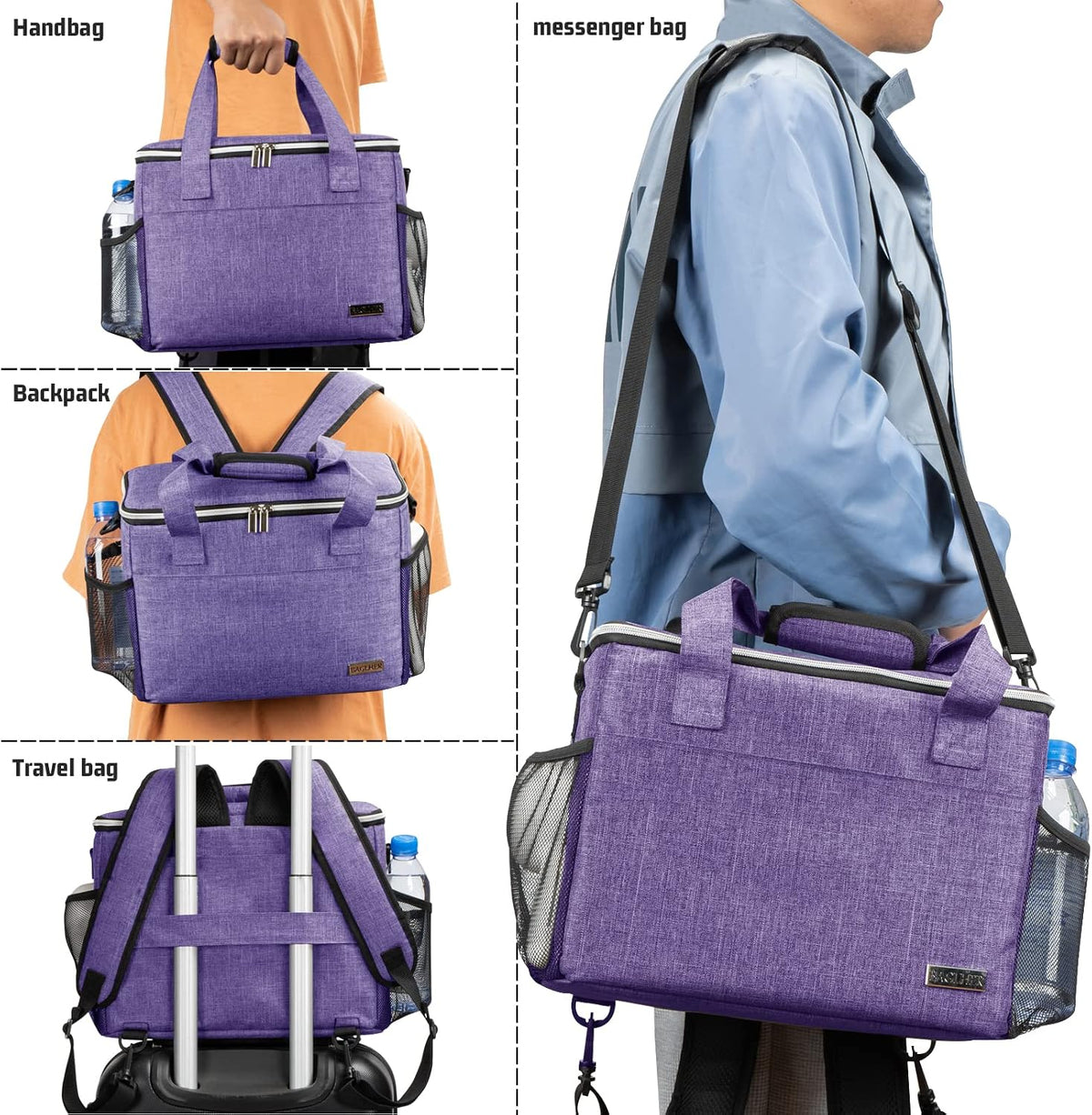 BAGLHER Dog Travel Bag Backpack Pet Supplies Backpack 5-Piece Set with Shoulder Strap 2 Lined Pet Food Containers 2 Foldable Feeding Bowls Essential Kit for Pet Travel