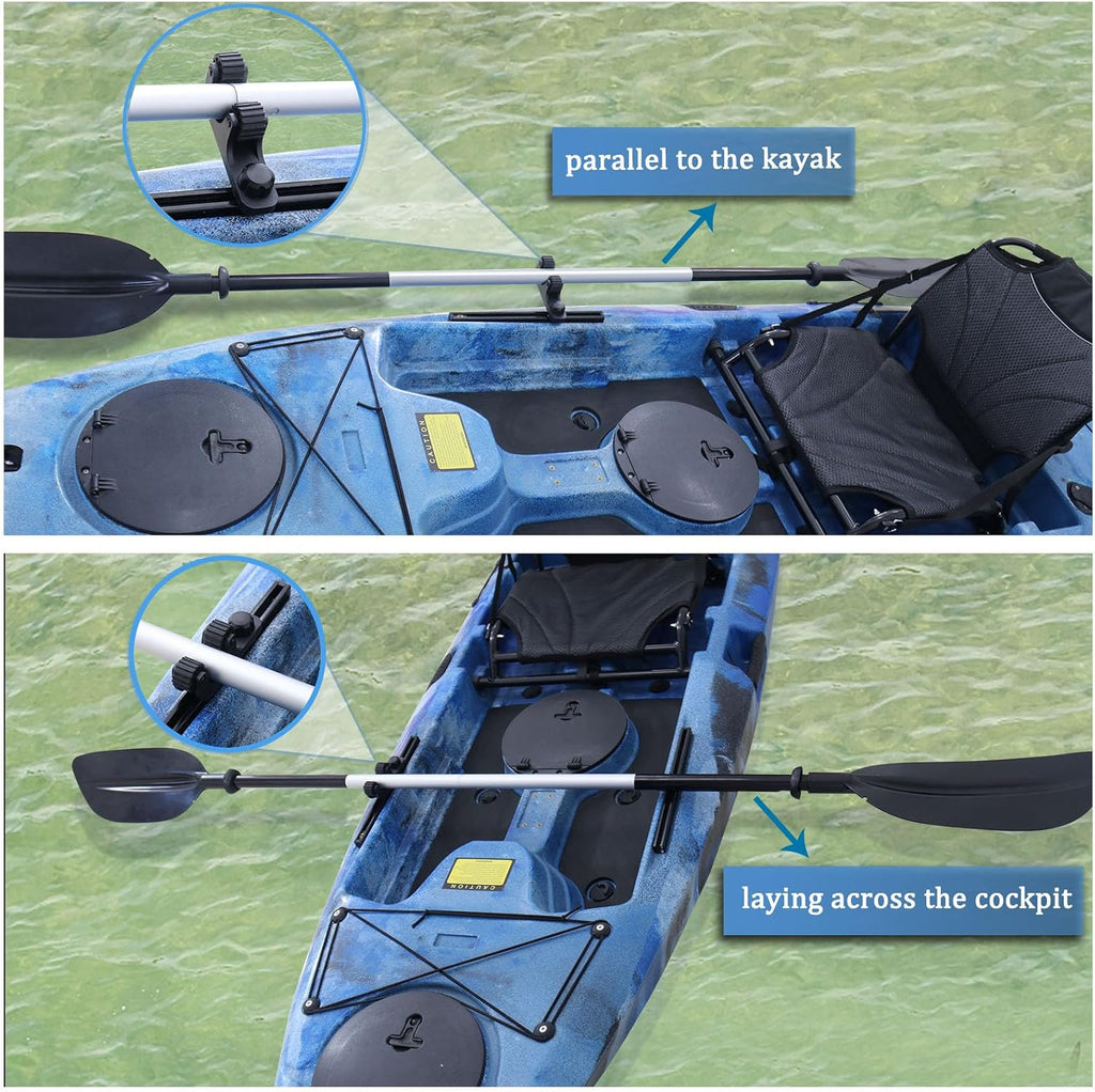 Huntury Kayak Paddle Holder, Save Kayak Track Space, Fishing Net, Fishing Poles Holder for Fishing, Track Mount Accessories