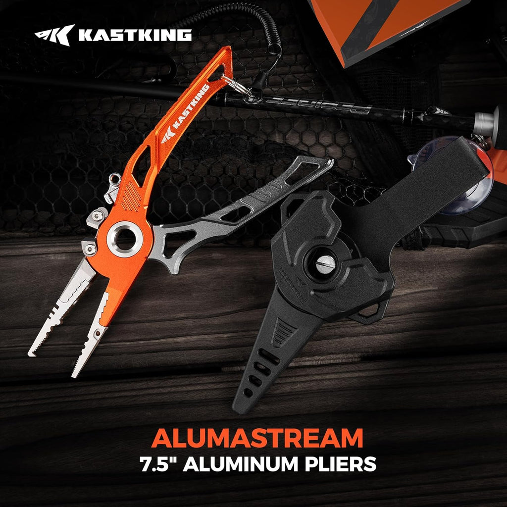 KastKing AlumaStream 7.5" Aluminum Fishing Pliers & Rig Tool Combo