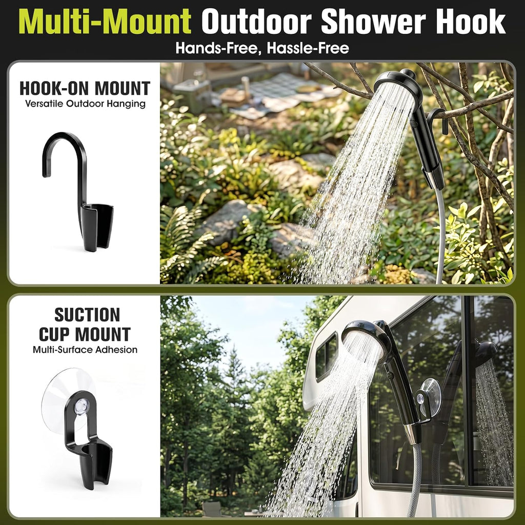 Upgraded Portable Camping Shower, Electric Camping Shower with 25L Bucket