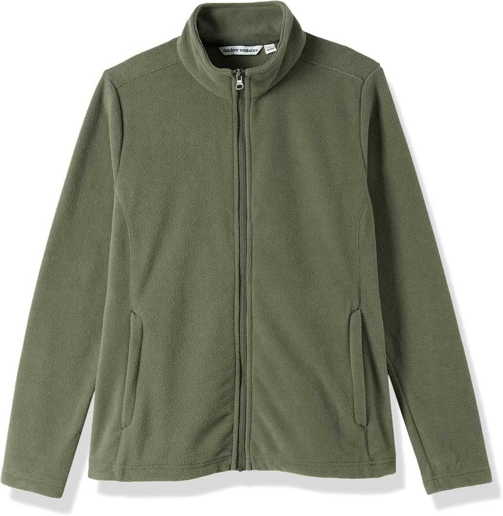 Outdoor Ventures Women's Lightweight Warm Polar Fleece Jacket Zip Up
