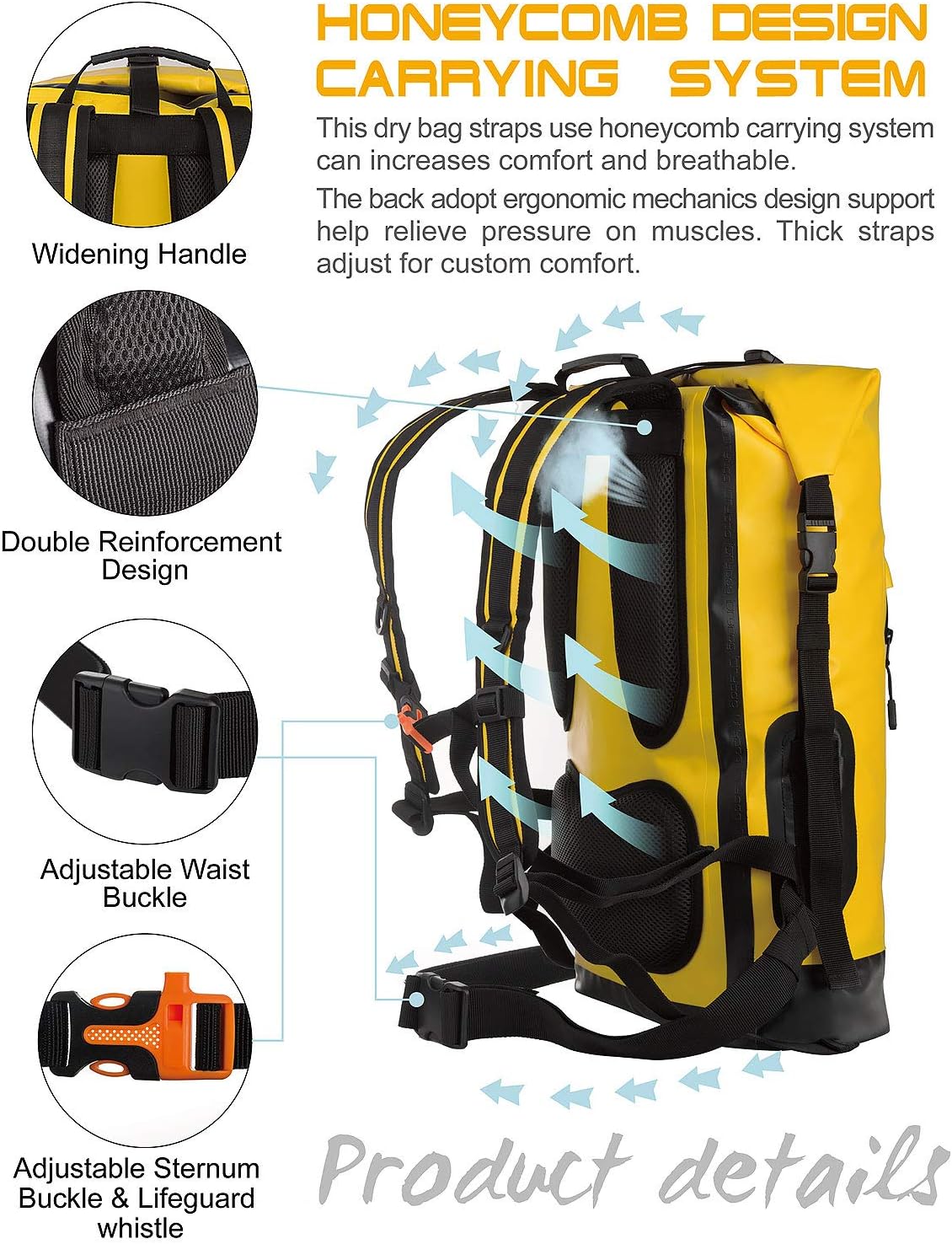 IDRYBAG Waterproof Backpack - 20L/30L/40L Floating Dry Bag for Men, Kayak
