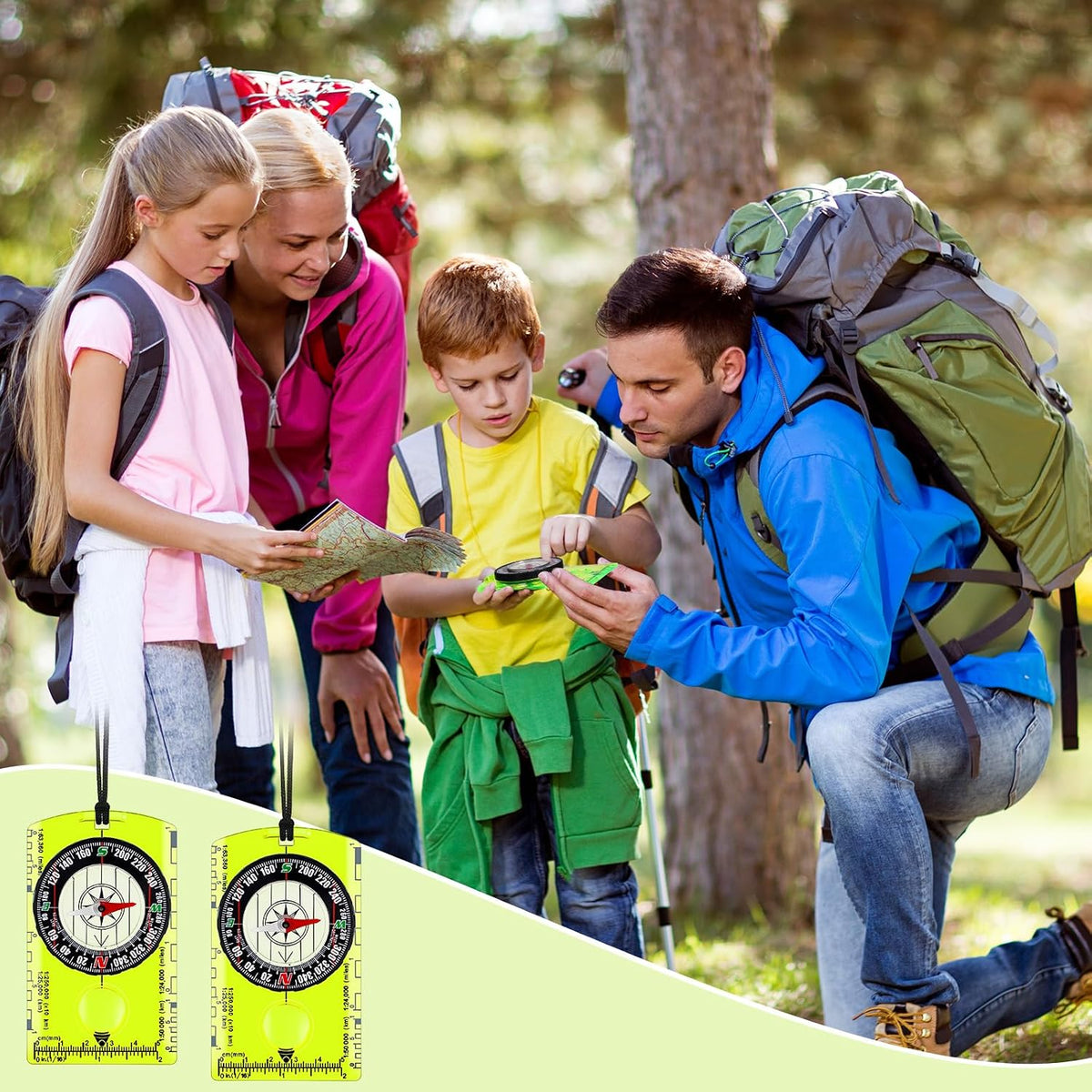 Geiserailie Acrylic Compass Bulk Orienteering Compass Hiking