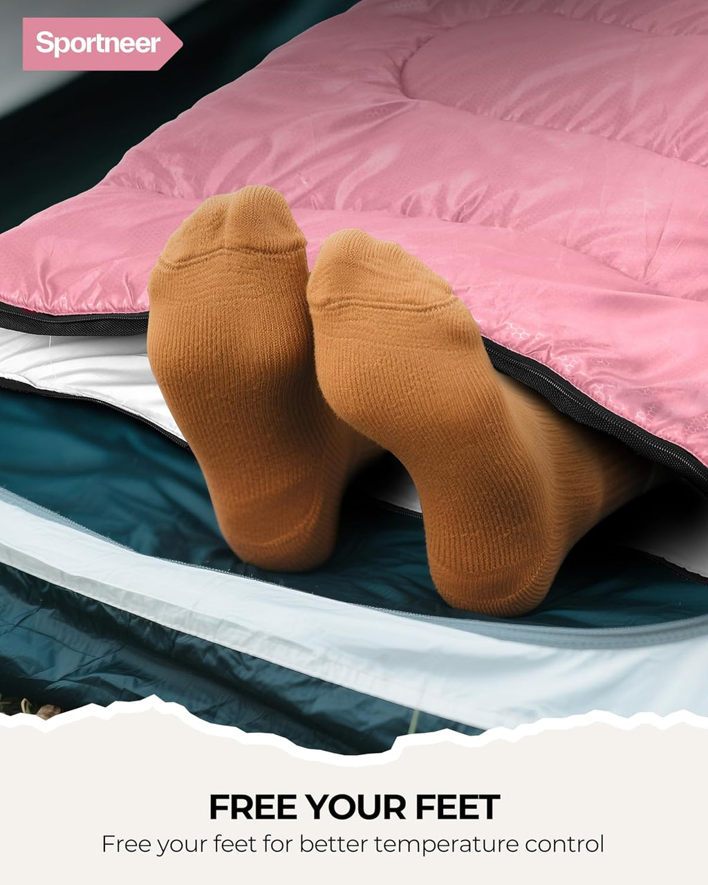 Sportneer Sleeping Bag for Adults Kid Waterproof lightweight Camping Hiking