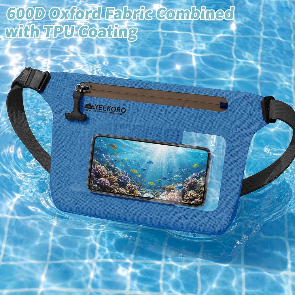 Phone Pouch, IPX8 Waterproof Reusable Fanny Pack,Large Dry Bag