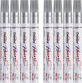 Overseas 8 Silver Paint Pens Permanent Markers, Oil Based Paint Markers