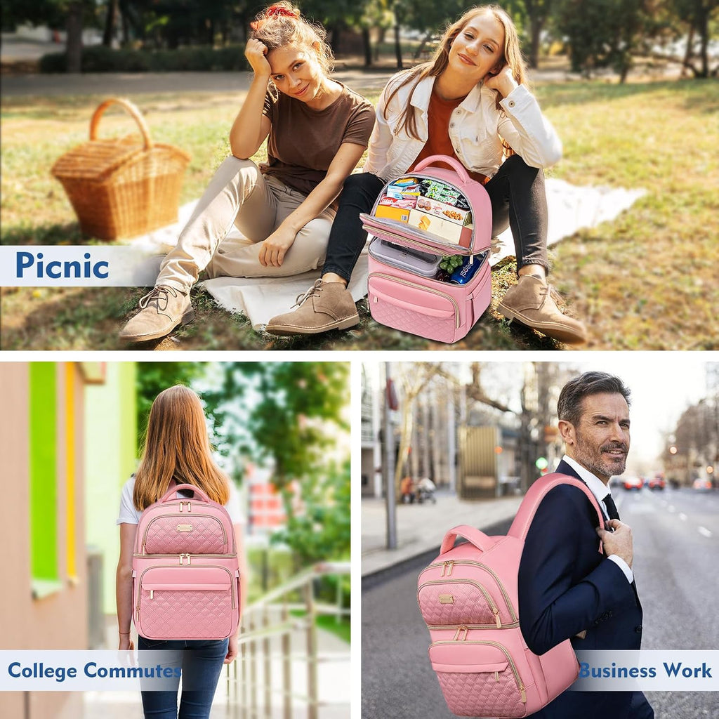 Backpack Cooler Lunch Box Backpack Double Decker Soft Cooler Bag