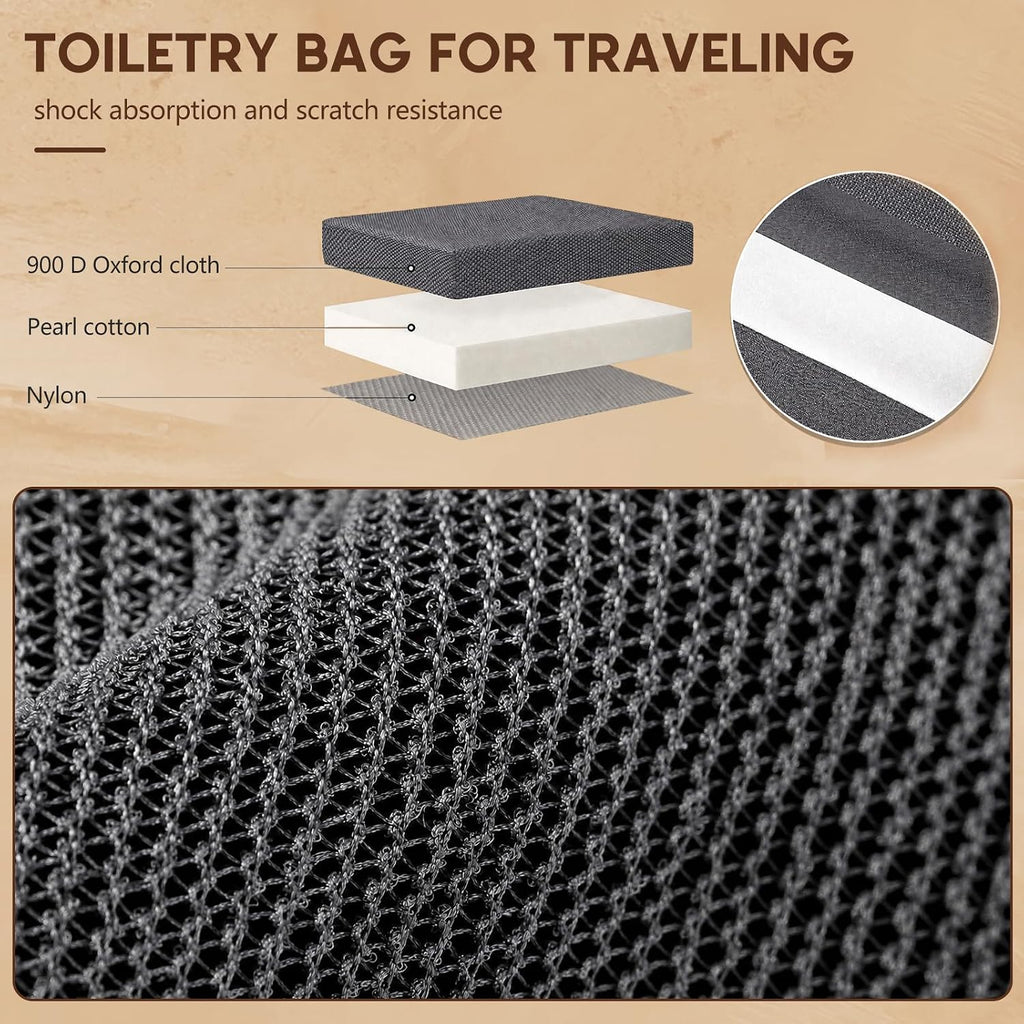 Birthday Gifts for Women Men,Travel Essentials Toiletry Bag Kit Case- Grey