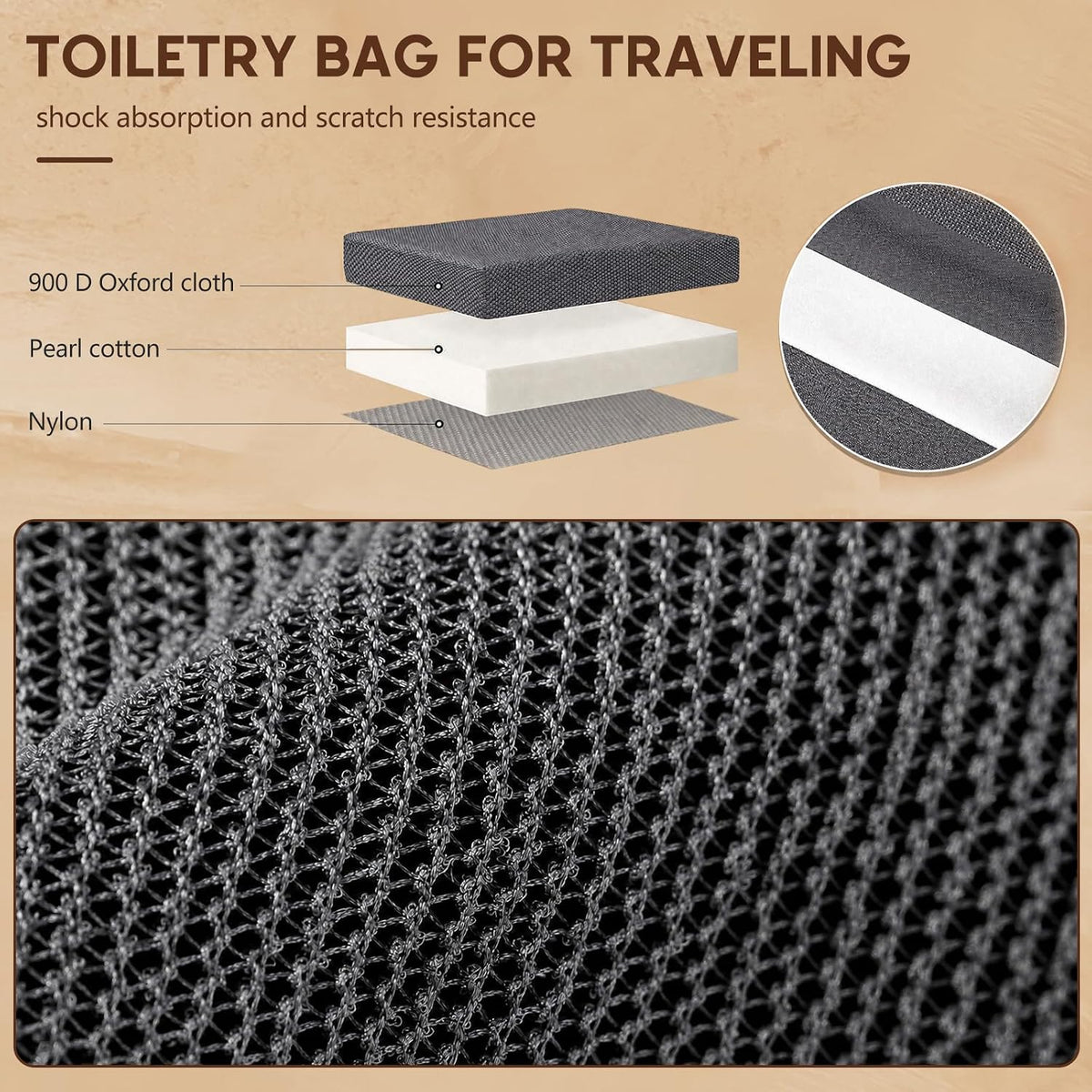 Birthday Gifts for Women Men,Travel Essentials Toiletry Bag Kit Case- Grey