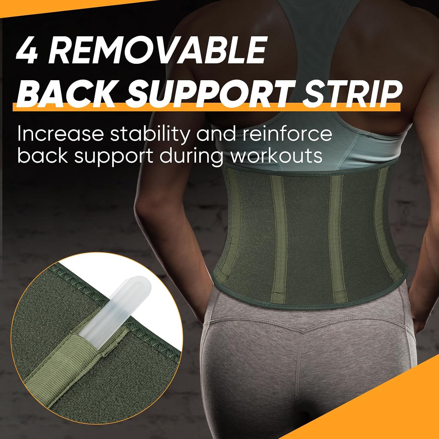 APEXUP Waist Trainer for Women Lower Belly Fat, Men Sweat Band, Stomach Wrap, Waist Trimmer with Removable Lumbar Support