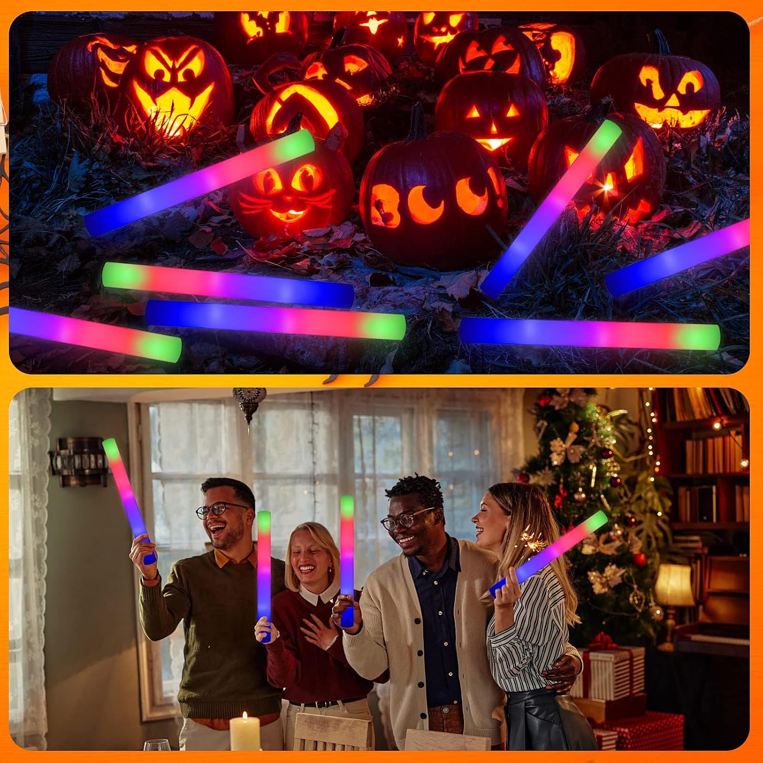 LifBetter Light Up Glow Sticks Bulk, LED Foam Sticks in The Dark with 3 Modes Flashing Led Foam Multicolor Batons Light up Party Favors for Birthdays, Weddings, Concerts, Festivals (20pcs)