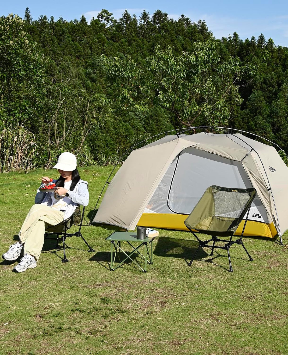 iClimb Ultralight Compact Camping Folding Table (Reinforced Nature - S)