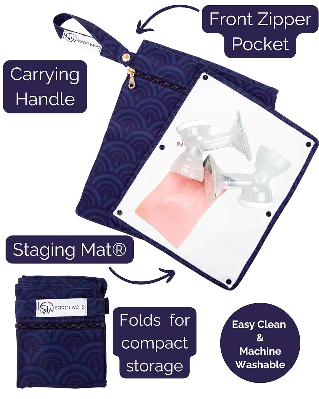 Sarah Wells Pumparoo Wet/Dry Bag with Staging Mat (Deco)
