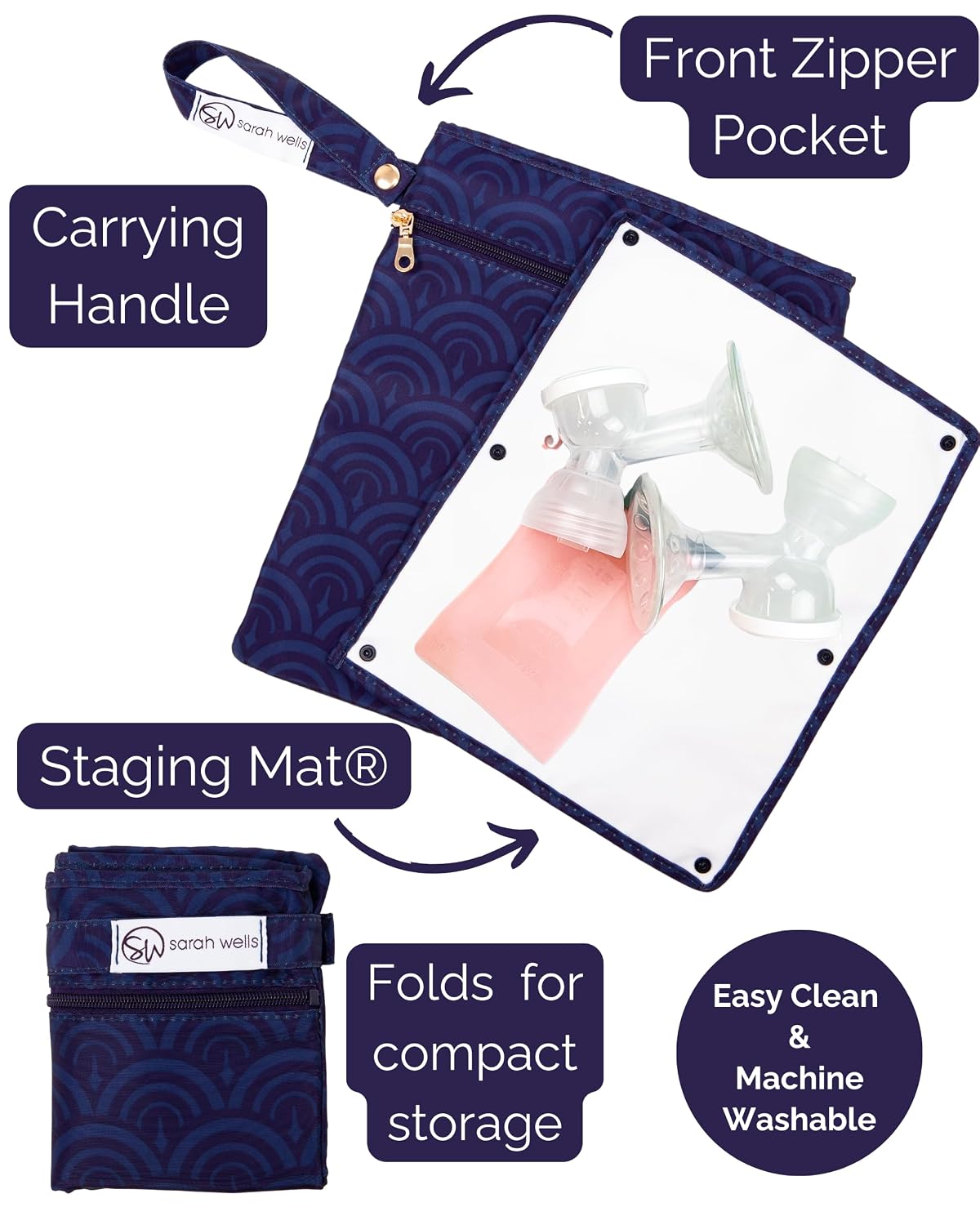 Sarah Wells Pumparoo Wet/Dry Bag with Staging Mat (Deco)
