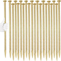 Besitu 16 Inch Rebar Stakes (20 Pack) 1/2 Inch Diameter Galvanized Steel Ground Anchors Heavy Duty Anchoring Spikes for Speed Bump, Parking Curb and Tent